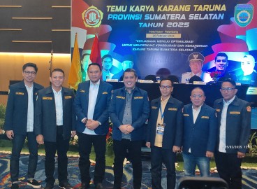 Aklamasi, Yudha Novanza Utama Kembali Pimpin Karang Taruna Provinsi Sumsel