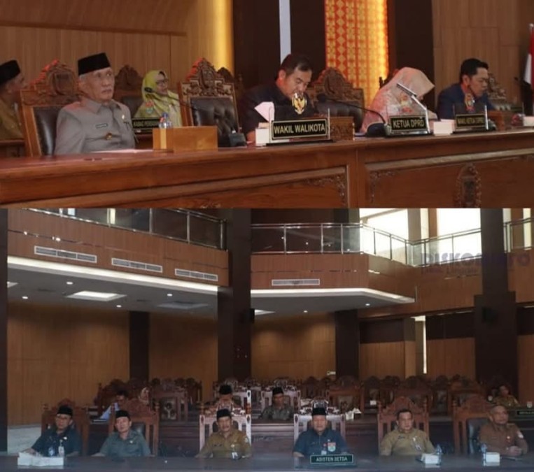 DPRD Lubuklinggau Gelar Paripurna Pandangan Umum Fraksi Dewan Terhadap LKPJ Walikota Lubuklinggau