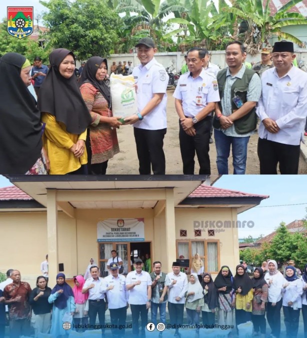 ‎Wako Yopi Karim Serahkan Bantuan Pangan Beras kepada Masyarakat ‎