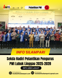 Sekda Hadiri Pelantikan Pengurus PWI Lubuklinggau Periode 2025–2028