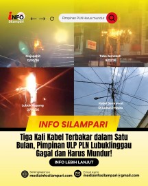 Tiga Kali Kabel Terbakar dalam Satu Bulan, Pimpinan ULP PLN Lubuklinggau Gagal dan Harus Mundur!