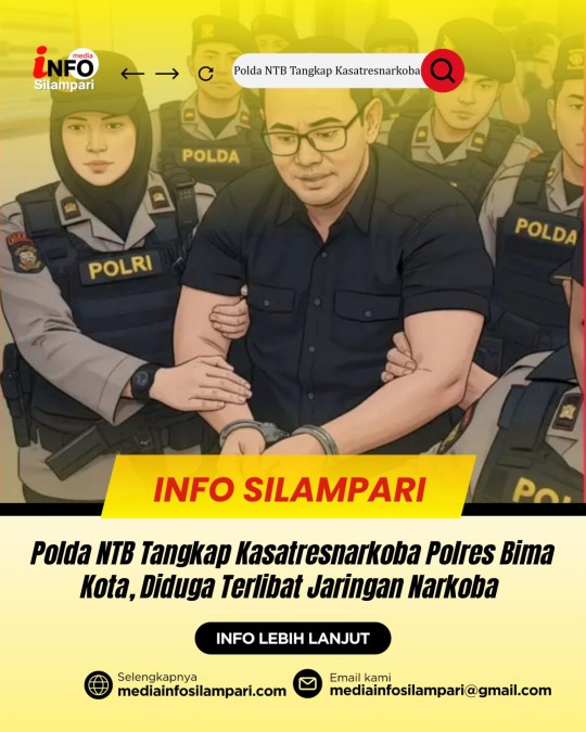 Polda NTB Tangkap Kasatresnarkoba Polres Bima Kota Diduga Terlibat Jaringan Narkoba