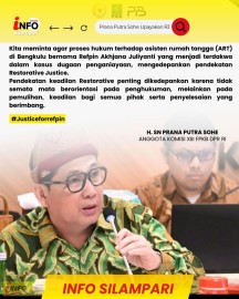 Prana Sohe PKB Minta Pendekatan Restorative Justice Dalam Kasus ART di Bengkulu