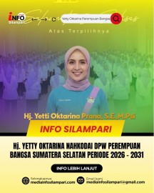 Hj. Yetty Oktarina Nahkodai DPW Perempuan Bangsa Sumatera Selatan Periode 2026 - 2031