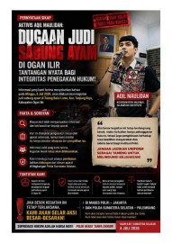Aktivis Aqil Maulidan Desak Kapolri Awasi Penanganan Dugaan Judi Sabung Ayam di Ogan Ilir dan Dugaan Adanya Backing Kuat dari Oknum Aparat!
