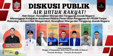 Ramai Soal Ancaman Pidana Pengguna Air PDAM, Lintas Pemuda Silampari Gelar Diskusi Publik
